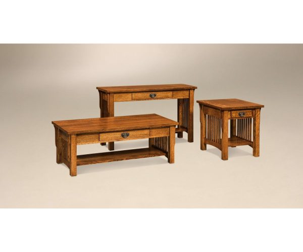 Cubic Slat Occasional Tables W/ Drawers