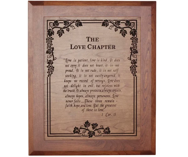 The Love Chapter Plaque