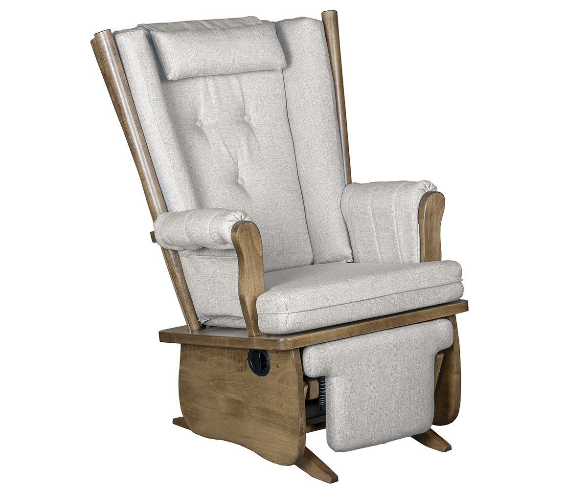 Smooth 4 Post Highback Regular Glider and Ottoman - Image 3