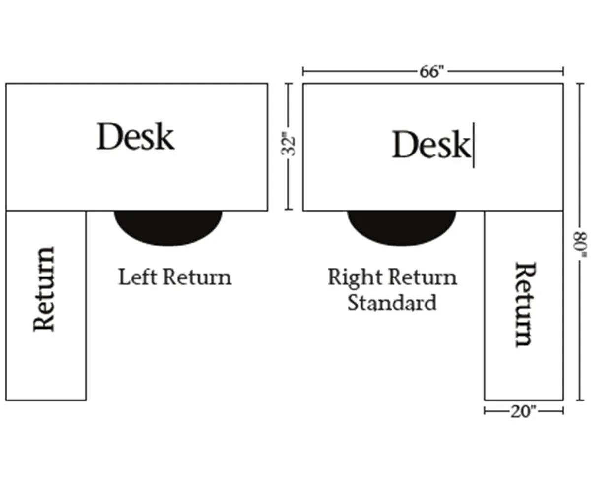 Freemont Mission Corner And Return Desk With Hutch - 66"W - Image 3