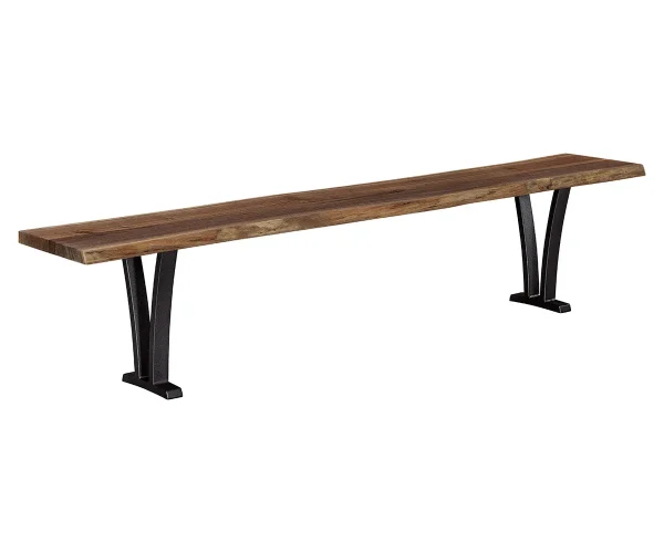 Live Edge Bench with Pagosa Base